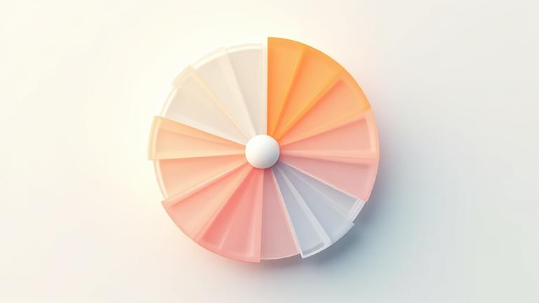 Grafico radar stilizzato che mostra il punteggio individuale di benessere in diverse aree come nutrizione, sonno, movimento e stress.